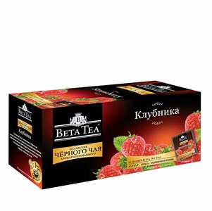 Бета Чай Клубника, 25 пакетиков по 1,5 грамма