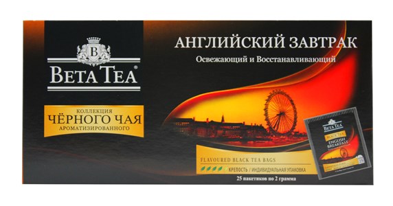 Бета Чай Английский Завтрак, 25 пакетиков по 2 грамма